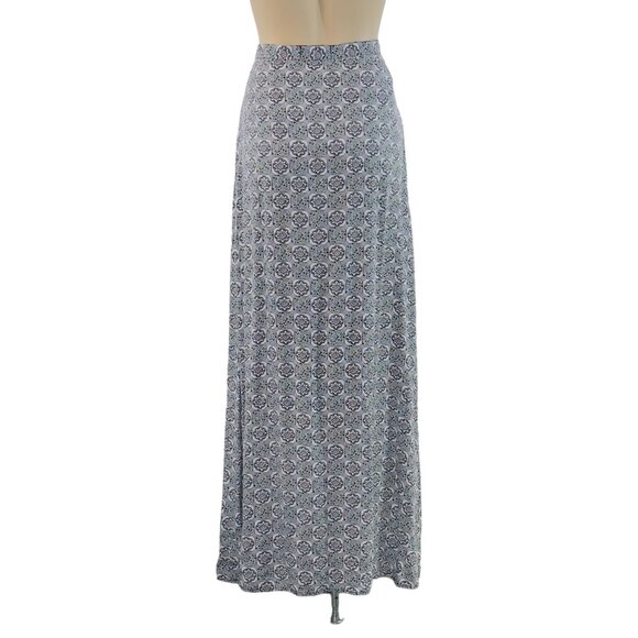 MINKPINK Women's Boho Maxi Skirt Geometric Floral Print Black & White Size M - Picture 3 of 13